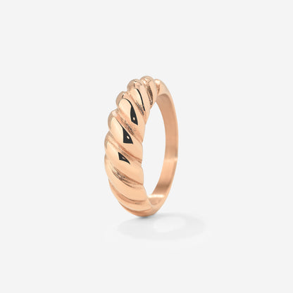 Towel Twist Ring Rose Gold