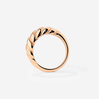 Towel Twist Ring Rose Gold