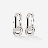 Chunky Coastal Charm Hoop Set Medium Silver