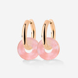 Chunky Peachy Donut Hoop Set Medium Rose Gold