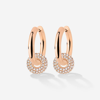 Chunky Radiant Wheel Hop Set Medium Rose Gold