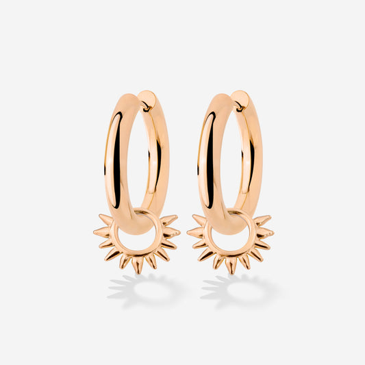 Chunky Sun Lover Hoop Set Medium Rose Gold