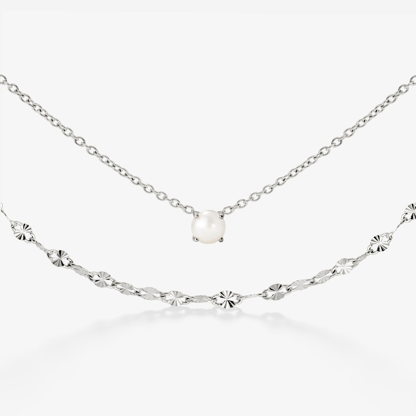 Delicate Pearl Bundle Silver