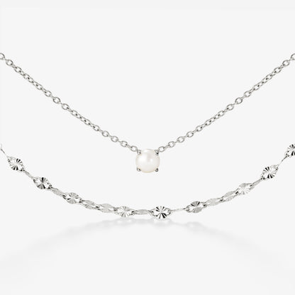 Delicate Pearl Bundle Silver