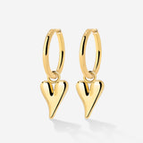 Flowy Heart Hoop Set Medium Gold