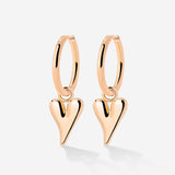 Flowy Heart Hoop Set Medium Rose Gold