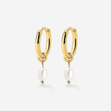 Perla Sola Hoop Set Gold
