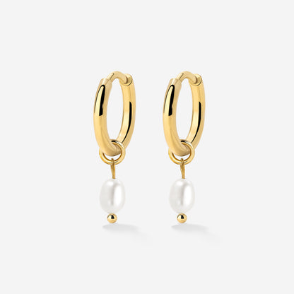 Perla Sola Hoop Set Gold