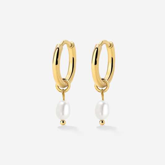 Perla Sola Hoop Set Gold