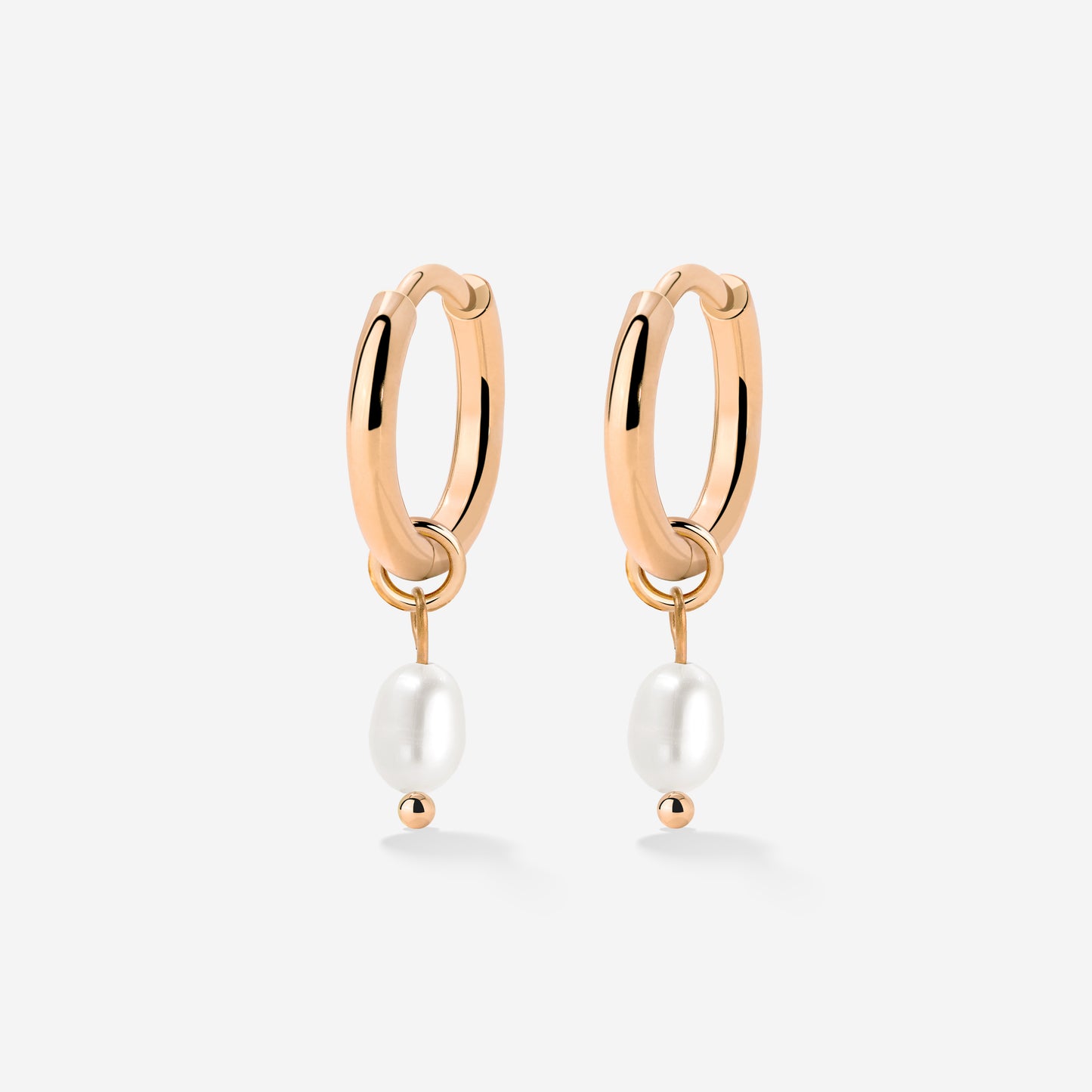 Perla Sola Hoop Set Rose Gold