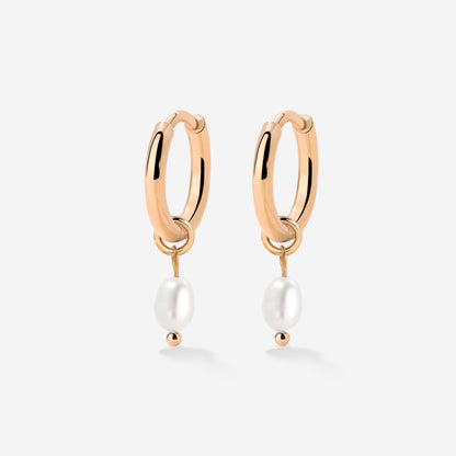 Perla Sola Hoop Set Rose Gold