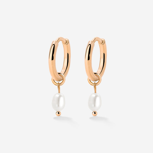 Perla Sola Hoop Set Rose Gold