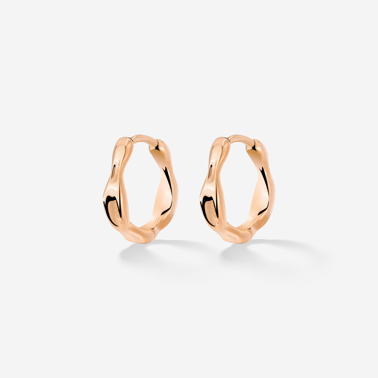Liquid Shape Hoopies Rose Gold