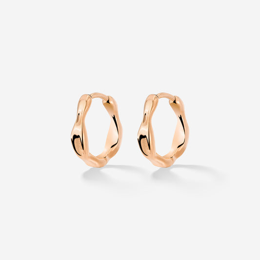 Liquid Shape Hoopies Rose Gold