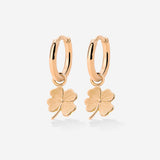 Lucky Clover Hoop Set Small Rose Gold