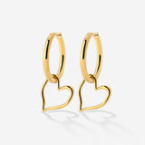Melting Heart Hoop Set Medium Gold