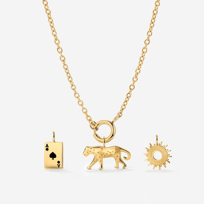 Classic Chain Charm Necklace Set