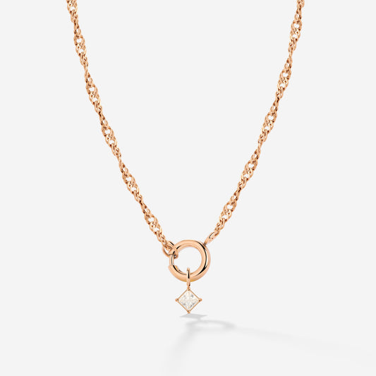 North Star Singapore Chain Necklace Set Rose Gold