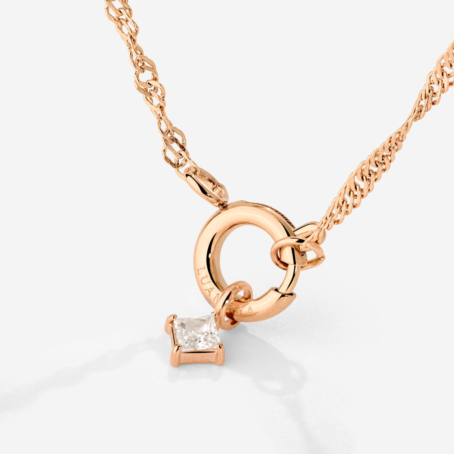 North Star Singapore Chain Necklace Set Rose Gold