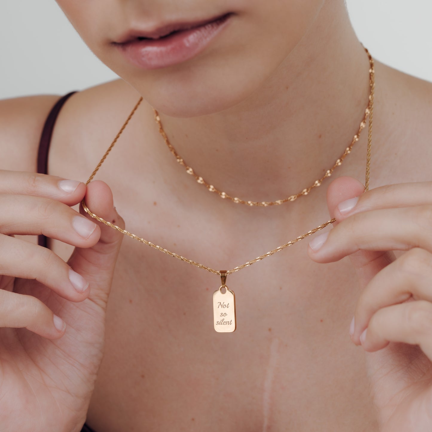 Not so silent Necklace Rose Gold