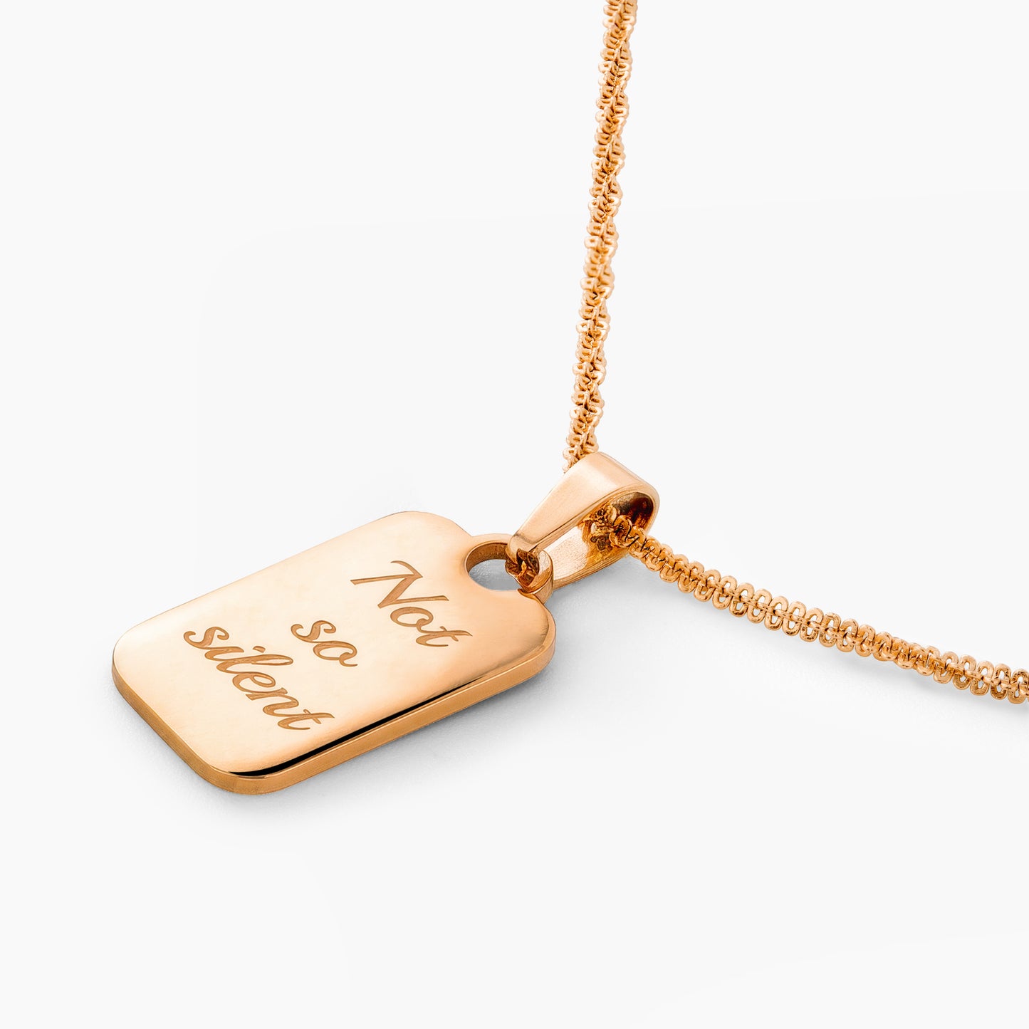 Not so silent Necklace Rose Gold