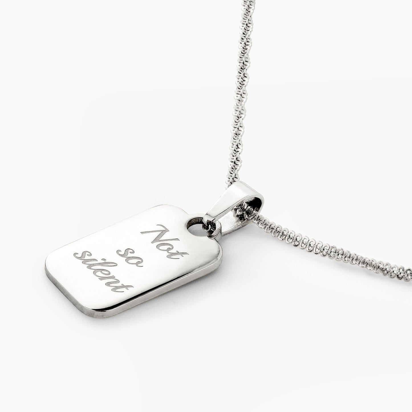 Not so silent Necklace Silver