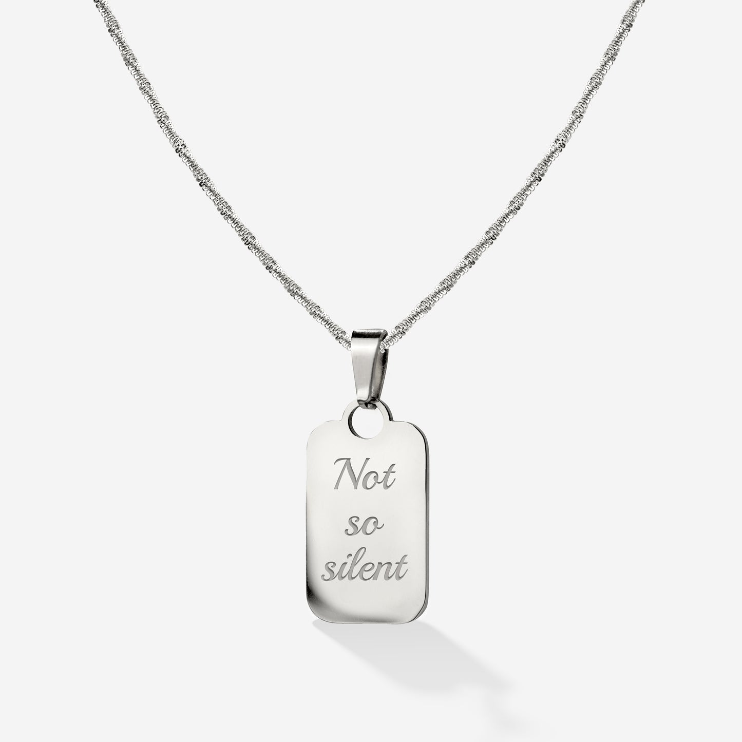 Not so silent Necklace Silver