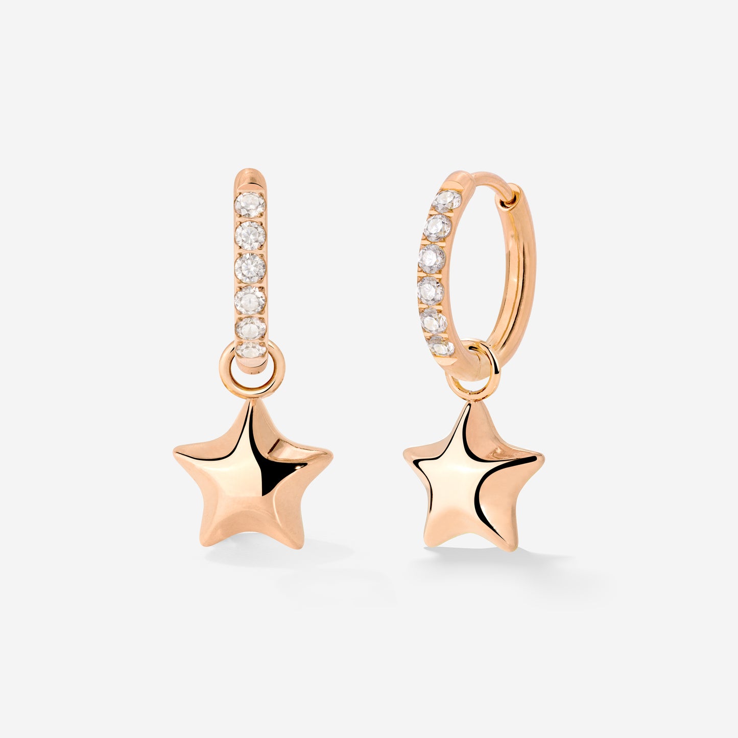 Nova Glimmer Hoop Set Small Rose Gold