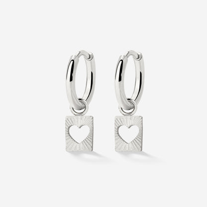 Summer Luv Hoop Set Baby Silver