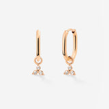 Rayos Oval Hoops Baby Rose Gold