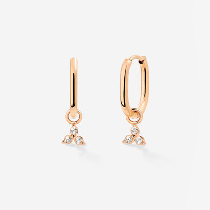 Rayos Oval Hoops Baby Rose Gold