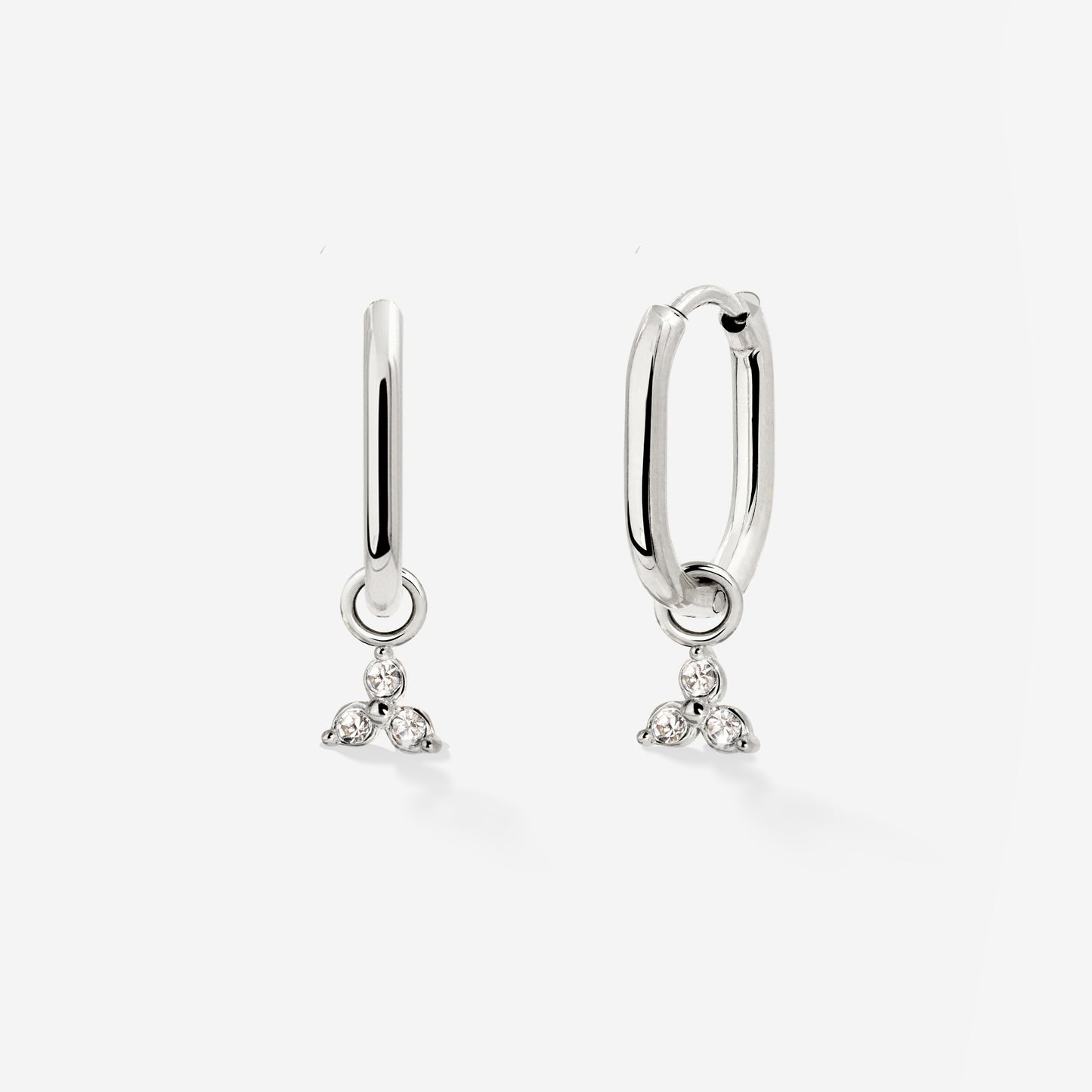 Rayos Oval Hoops Baby Silver