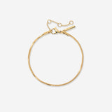 Squared Snake Chain Bracelet Gold