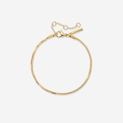 Squared Snake Chain Bracelet Gold