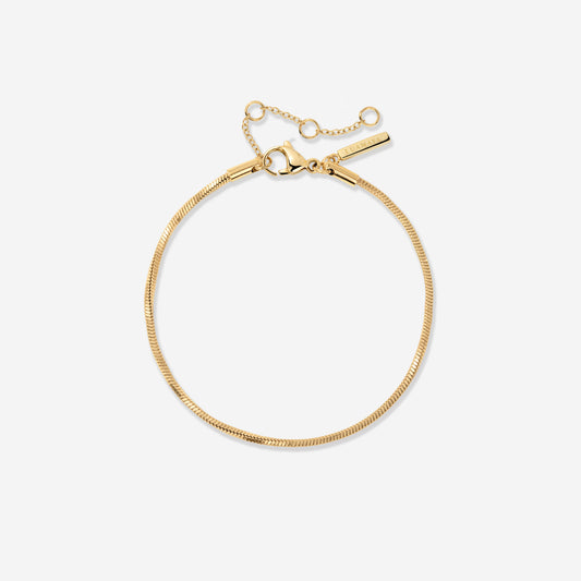 Squared Snake Chain Bracelet Gold