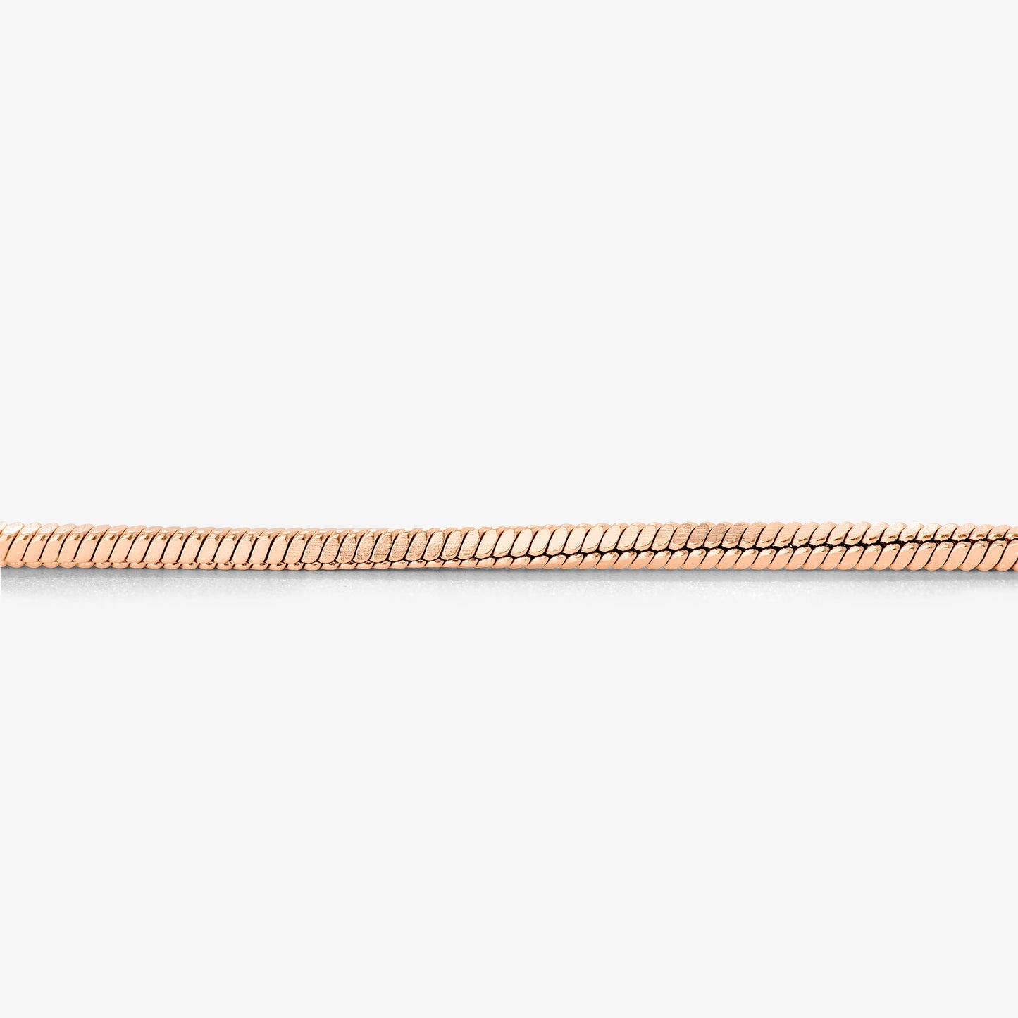 Squared Snake Chain Necklace Rose Gold