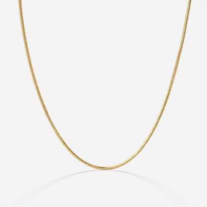 Squared Snake Chain Necklace Gold
