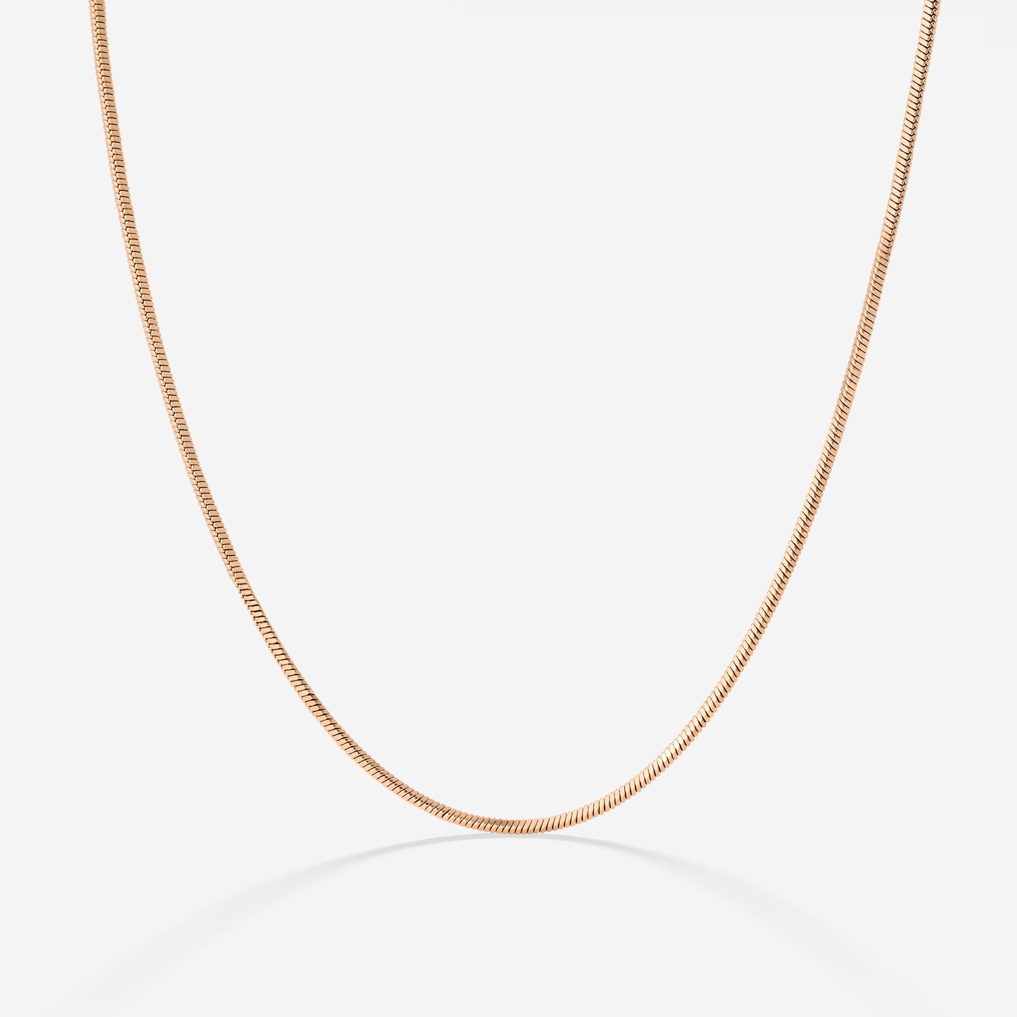 Squared Snake Chain Necklace Rose Gold