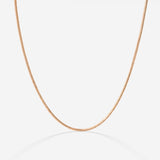 Squared Snake Chain Necklace Rose Gold