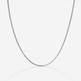 Squared Snake Chain Necklace Silver