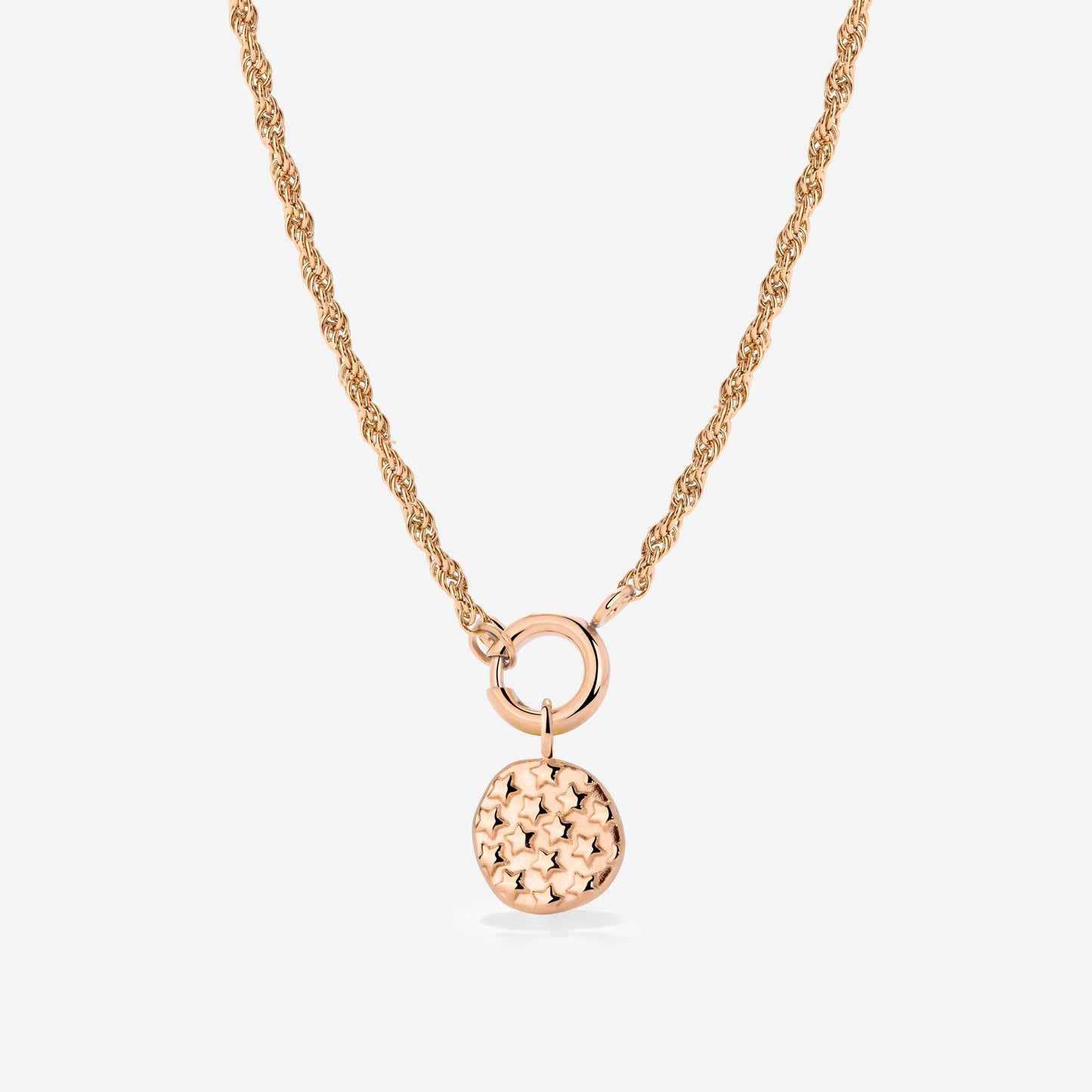Starry Skies Rope Chain Necklace Set Rose Gold