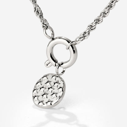 Starry Skies Rope Chain Necklace Set Silver