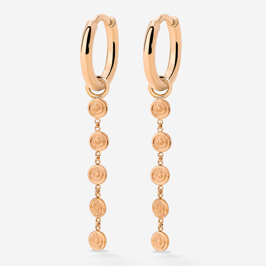 Sweet Swirl Hoop Set Small Rose Gold