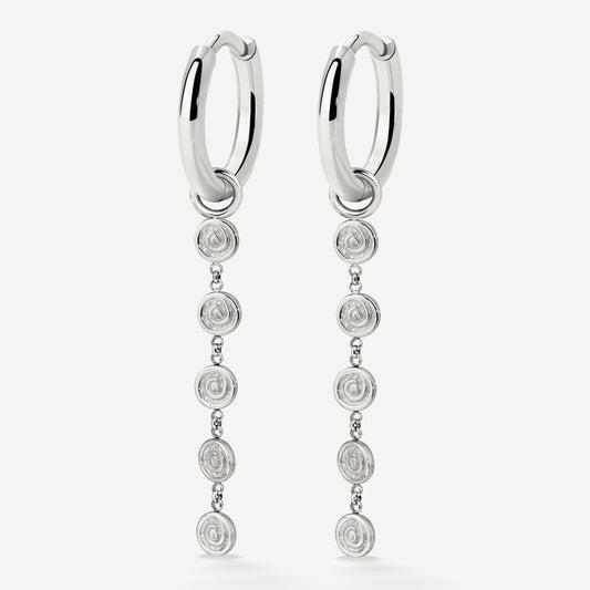 Sweet Swirl Hoop Set Small Silver