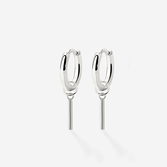 The Spine Hoop Set Baby Silver