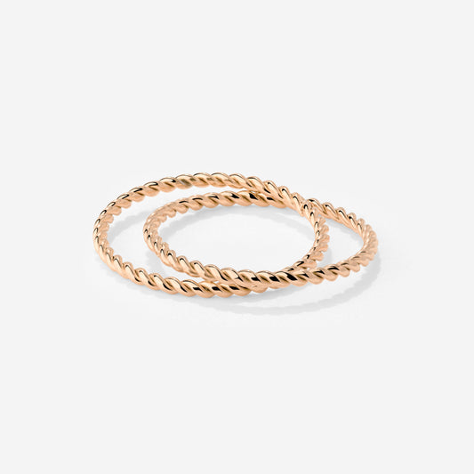 Twisted Ring Duo Roségold