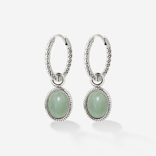 Vintage Tones Twisted Hoop Set Small Silver