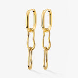 Blending Duo Oval Hoop Set Baby Gold