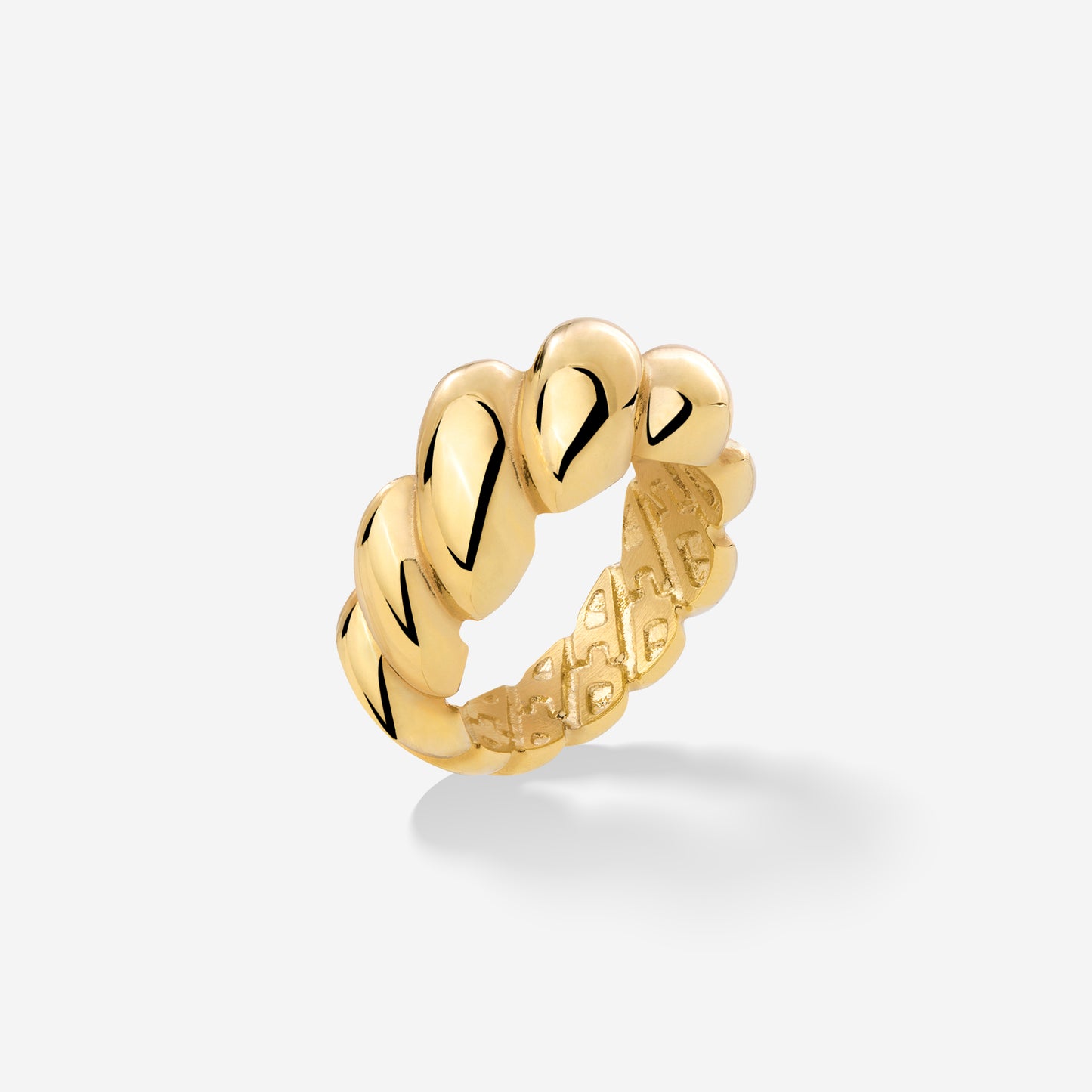 Bold Twist Ring Gold