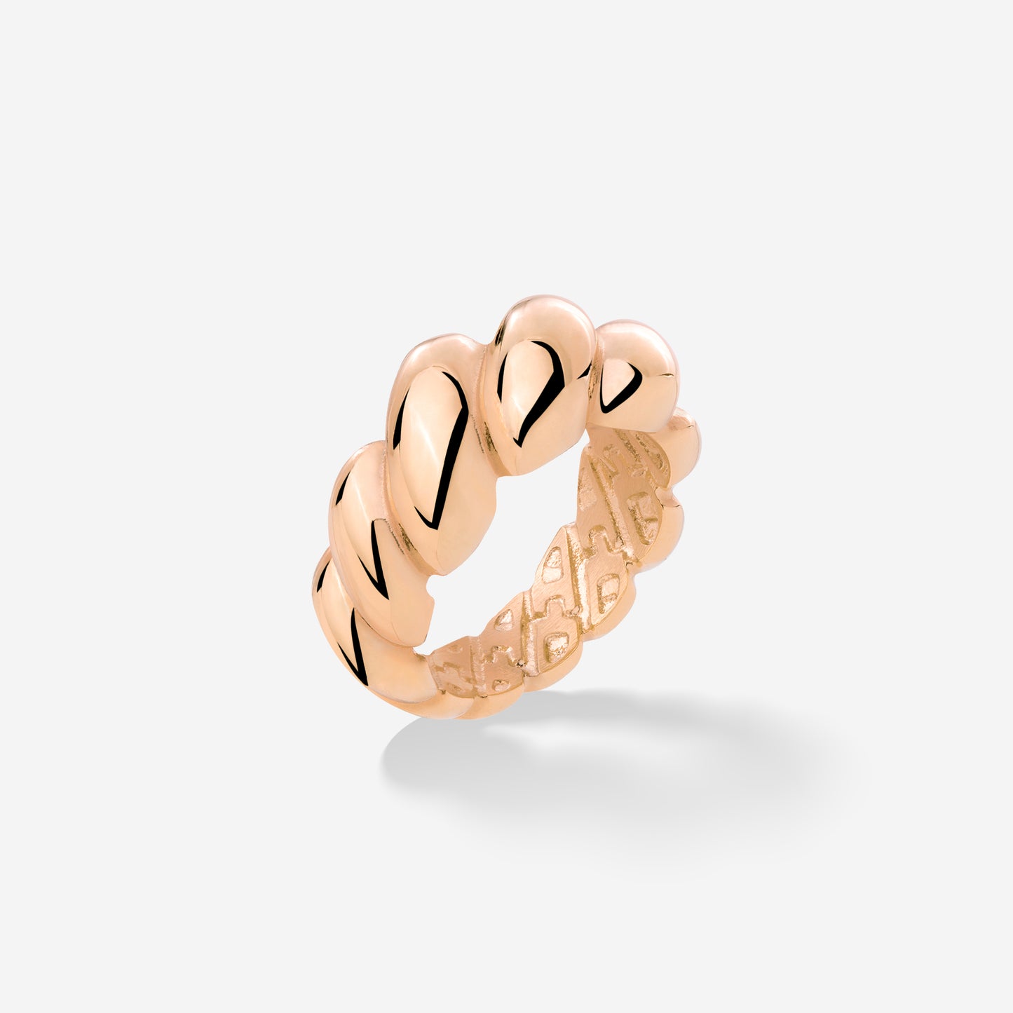 Bold Twist Ring Rose Gold